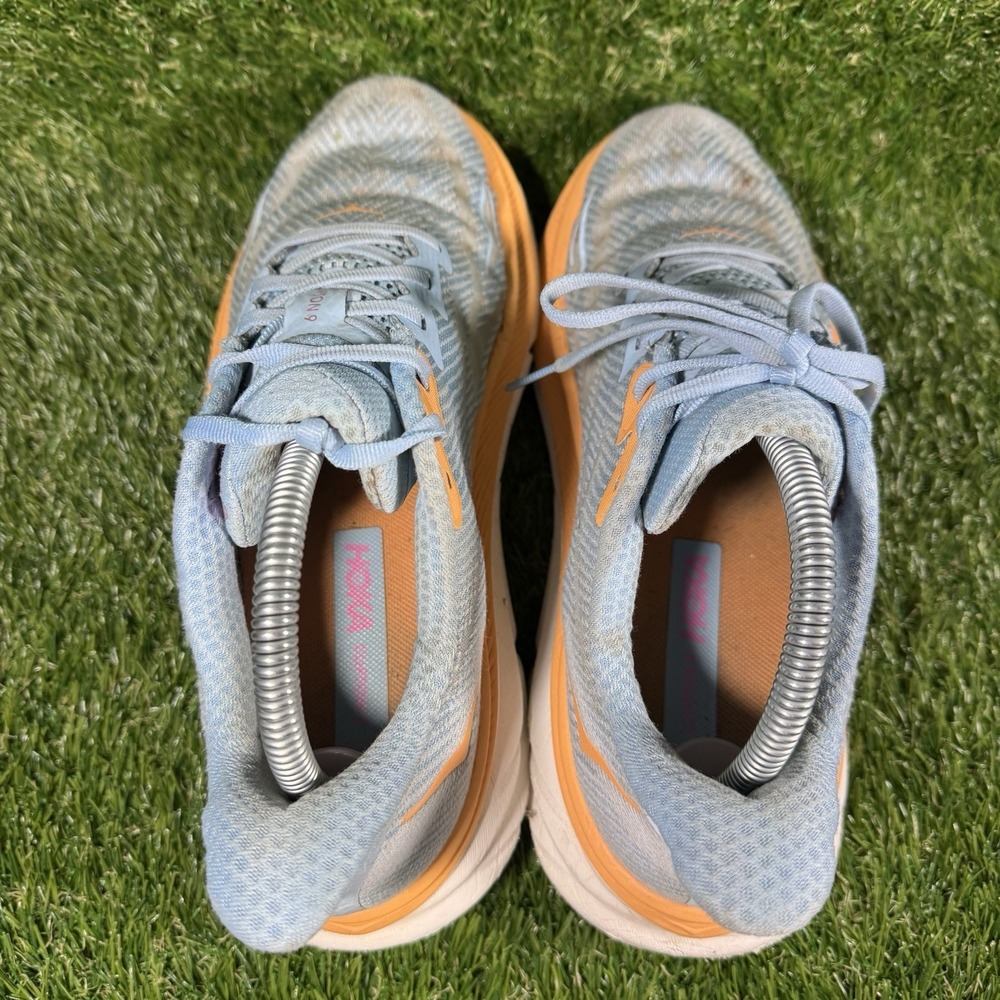 Hoka One One Clifton 9 Shoes Womens Size 9 Blue Running Sneakers 1127896 ABIW - Picture 9 of 13